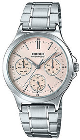Casio, Women’s Watch Analog, White Dial Silver Stainless Band, LTP-V300D-4AUDF